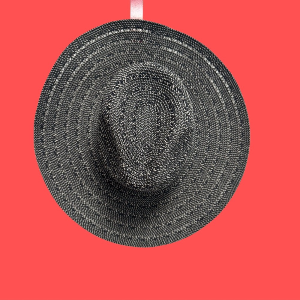 Vince Camino sun hat navy and tan fedora style one size adjustable